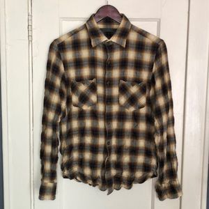 Onassis 90s Cotton Plaid Long Sleeve Button Down Shirt